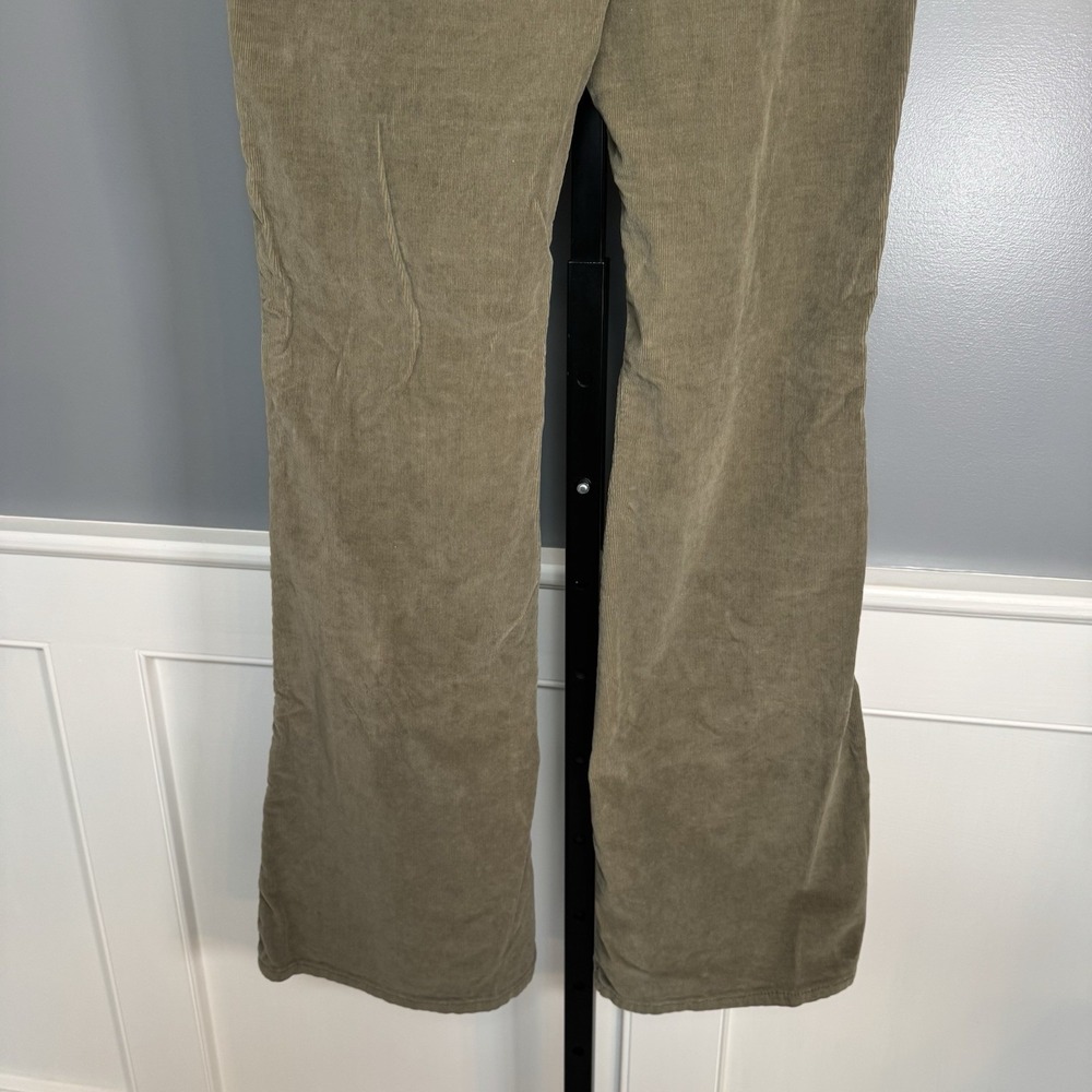 Free People We The Free Jayde Cord Flare Jeans Dried Basil Green 27 - Picture 8 of 13